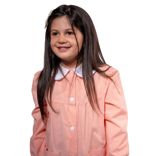 GREMBIULE ASILO F ARANCIO ANNI 3