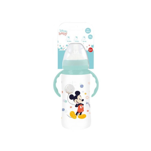 MICKEY- BIBERON C/MAN. 335 ML TETT.SIL.