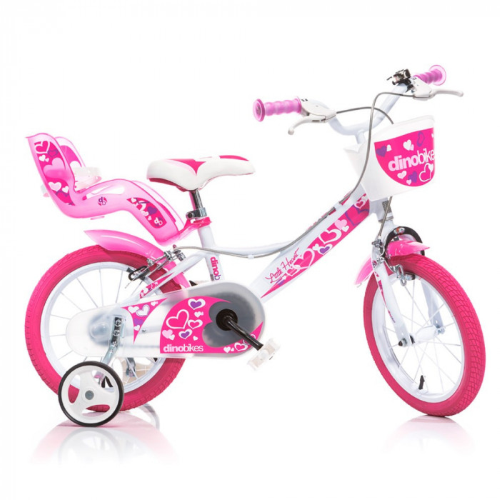 BICI 16F - GIRL HEART BIANCO-ROSA