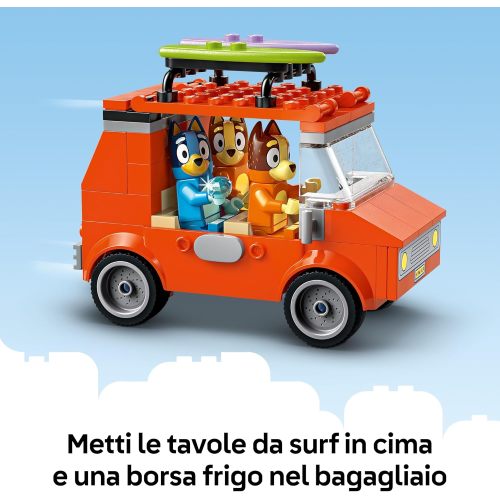 BLUEY LEGO - VACANZA SULLA SPIAGGIA DELLA FAMIGLIA