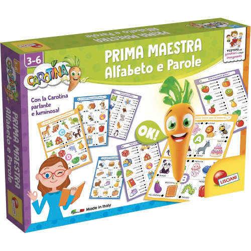 CAROT- PRIMA MAESTRA - MAXI SCHEDE ALFABETO E PAROLE
