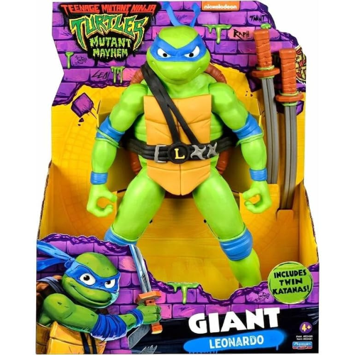 TURTLES - TMN ACTION FIGURE GIGANTI - ASS. LEONARDO - RAFFAELLO