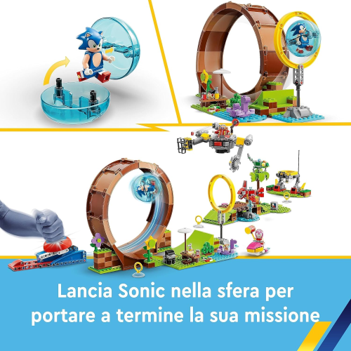 SONIC LEGO - SFIDA DEL GIRO DELLA MORTE NELLA GREEN HILL ZONE