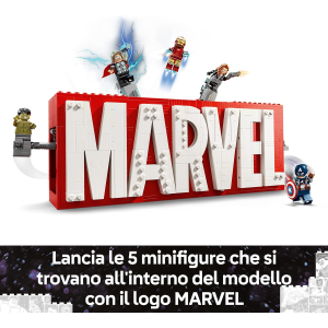 S.HEROES- LOGO E MINI FIGURE MARVEL