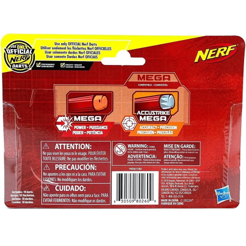 NERF - REFIL 10 DARDI MEGA