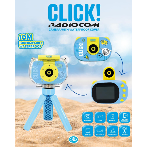 RADIOCOM - FOTOCAMERA CLICK ! 3 C/COVER IMPERMIABILE