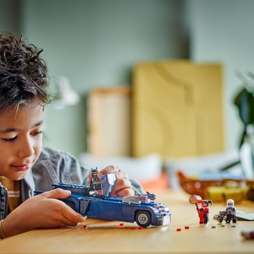 S.HEROES- BATMOBILE CON BATMAN HARLY Q. E MR FREEZE