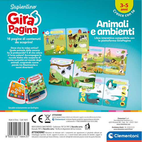 SAP - GIRAPAGINA ESPANS. BOOK 1 - ANIMALI & AMBIENTI