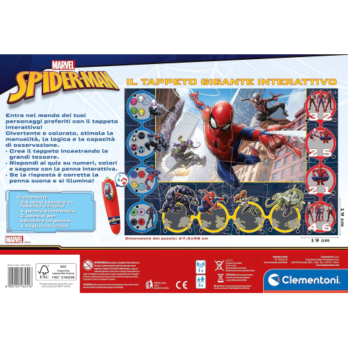 TAPPETO GIG. INTERATT.- SPIDERMAN