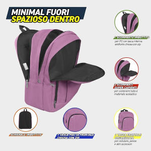 ZAINO - COMIX ORG. 025 MAUVE PINK