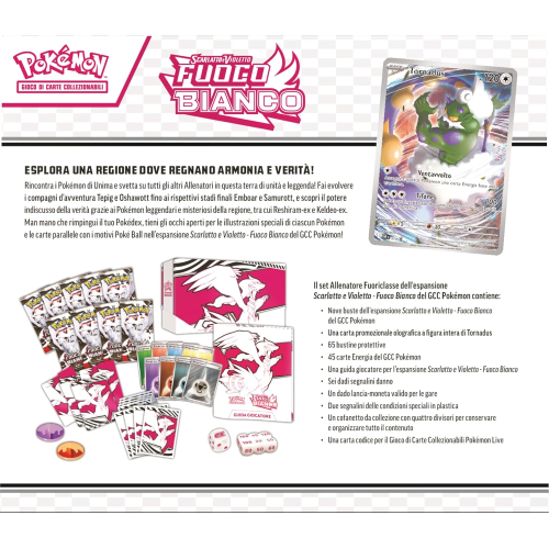 CG- POKEMON- S&V SET ALLENATORE F.CLASSE FUOCO BIANCO