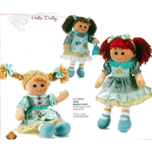 $ BAMBOLA STOFFA 35 CM - AZULES