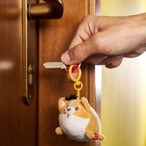 PLUSH - SUPER SOFT MINI- KEY RING CORGI