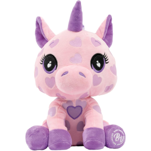 PEL.- UNICORNO PINK CM 40 GLOW IN THE DARK