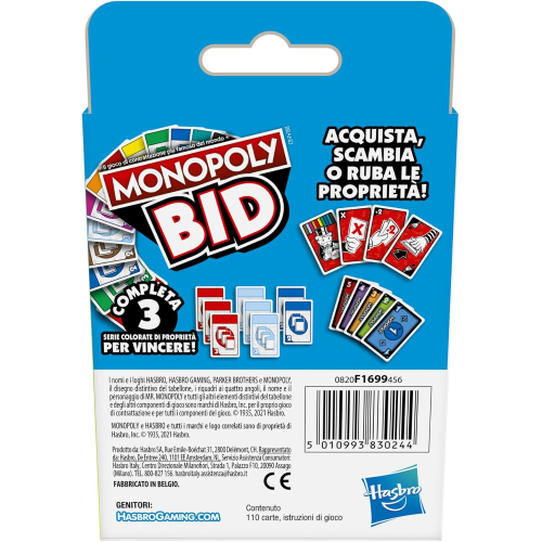 CARTE DA GIOCO - MONOPOLI BID