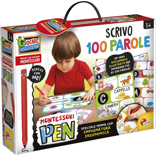 MONTESS- PEN LEGGO E SCRIVO 100 PAROLE