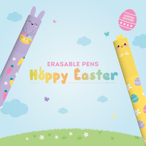 SET OF 2 - ERASABLE GEL PEN- BUNNY