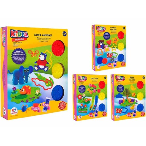 MORBIDO - PLASTILINA 3 VASETTI 50 GR - 3 SALSICC.