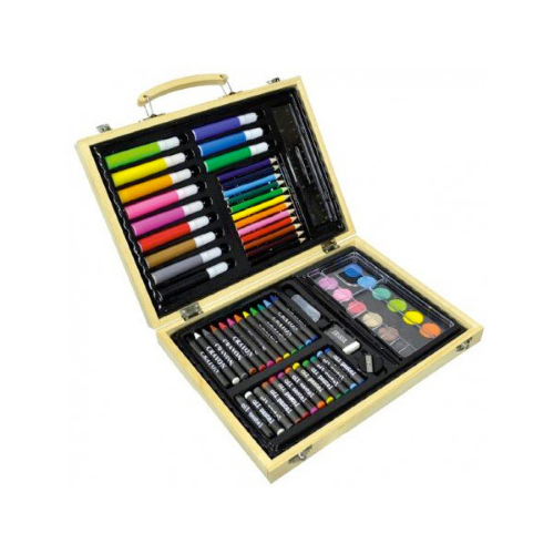 CREA MANIA - VALIG.COLORI LEGNO 67 PZ