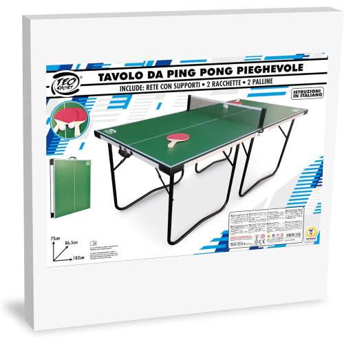 PING PONG - TAVOLO PIEGHEVOLE CM 182 X 86 X 75