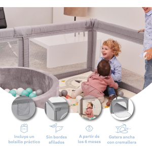 PARCO DEI GIOCHI X X L GRIGIO 180 X 200 CM