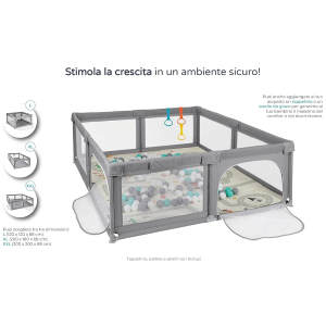 PARCO DEI GIOCHI X X L GRIGIO 180 X 200 CM