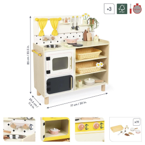 LEGNO - NONNA SOLE GRANDE CUCINA ACCESSORIATA