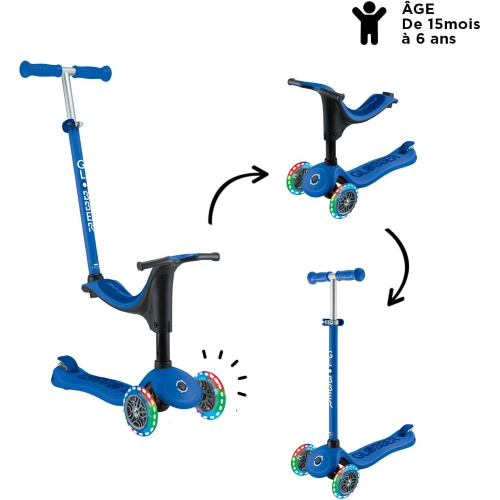 MONOPATTINO- GLOBBER- GO UP TRASFORMABILE - SPORTY LIGHT- BLUE