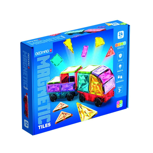 GEOMAG - MAGNETIC TILES GEMS PZ 24 VEICOLO