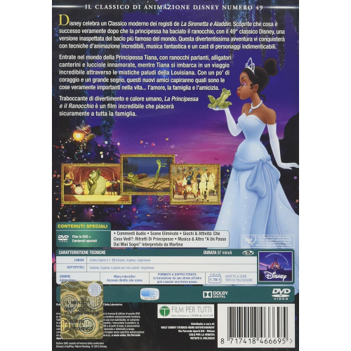 DVD - PRINCIPESSA E IL RANOCCHIO