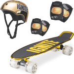 SKATEBORD IGNITE GOLD SKATE CON CASCO E PROTEZIONI
