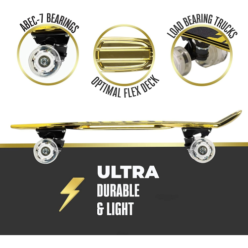 SKATEBORD IGNITE GOLD SKATE CON CASCO E PROTEZIONI