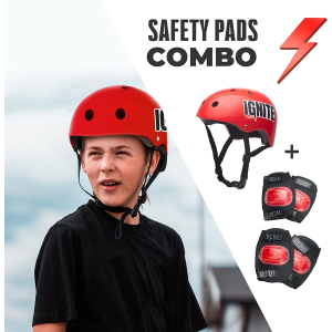 MONOPATTINO 2R - IGNITE RED CON CASCO E PROTEZIONI