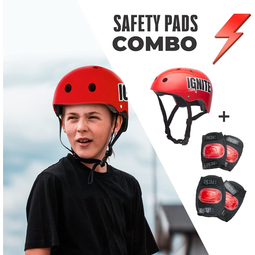 MONOPATTINO 2R - IGNITE RED CON CASCO E PROTEZIONI