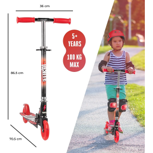 MONOPATTINO 2R - IGNITE RED CON CASCO E PROTEZIONI