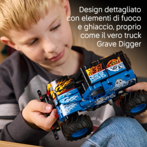 TECHNIC- MONSTER JAM GRAVE DIGGER FUOCO E GHIACCIO