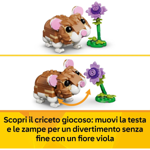 CREATOR- SIMPATICO CRICETO CON FIORE