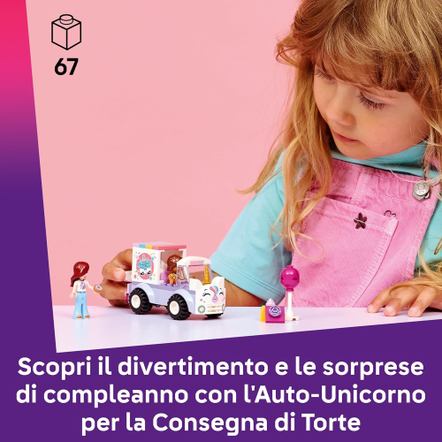 FRIENDS- AUTO UNICORNO PER LA CONSEGNA DI TORTE