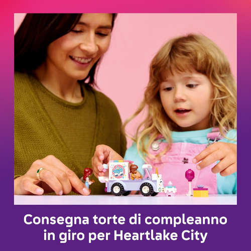 FRIENDS- AUTO UNICORNO PER LA CONSEGNA DI TORTE