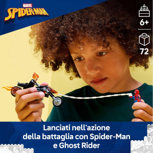 MARVEL LEGO - SPIDER MAN VS GHOST RIDER IN MOTOCICLETTA