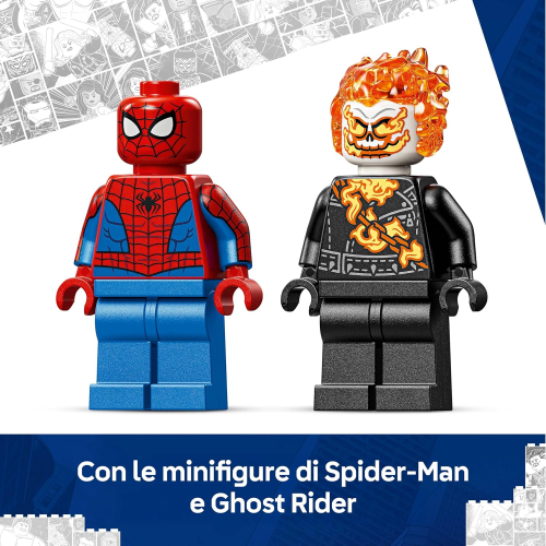 MARVEL LEGO - SPIDER MAN VS GHOST RIDER IN MOTOCICLETTA