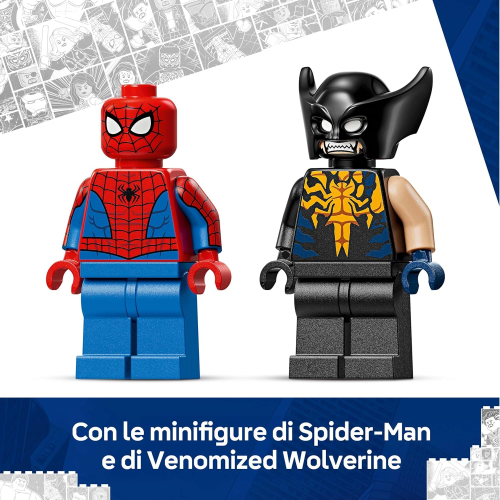 MARVEL LEGO - AUTO DI SPIDER MAN VS VENOMIZED WOLVERINE