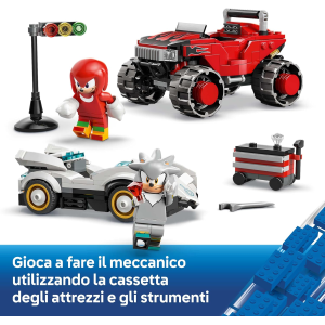 SONIC LEGO - AUTO DI SILVER VS MONSTER TRUCK DI KNUCKLES