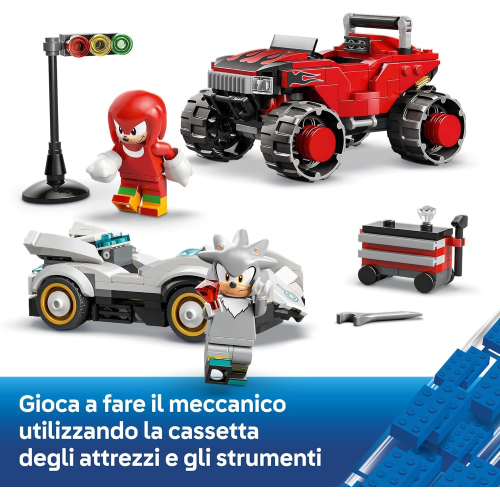 SONIC LEGO - AUTO DI SILVER VS MONSTER TRUCK DI KNUCKLES