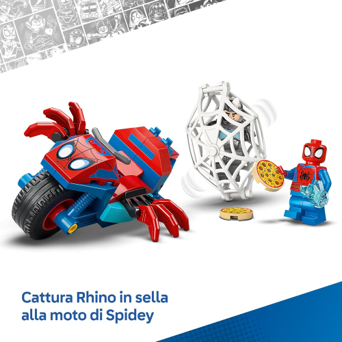 SPIDEY LEGO - SULLA MOTO CONTRO RHINO