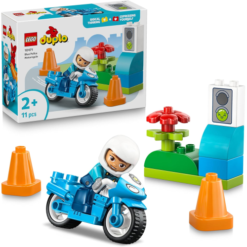 DUPLO- MOTOCICLETTA BLU DELLA POLIZIA