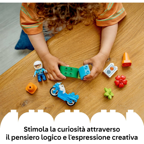 DUPLO- MOTOCICLETTA BLU DELLA POLIZIA