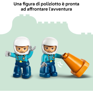 DUPLO- MOTOCICLETTA BLU DELLA POLIZIA