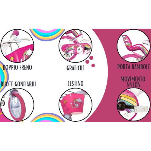 BICI 14F - GIRL UNICORNO 