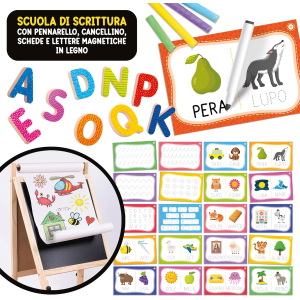 LAVAGNA LEGNO CON GAMBE MONTESS. CRESCE CON TE